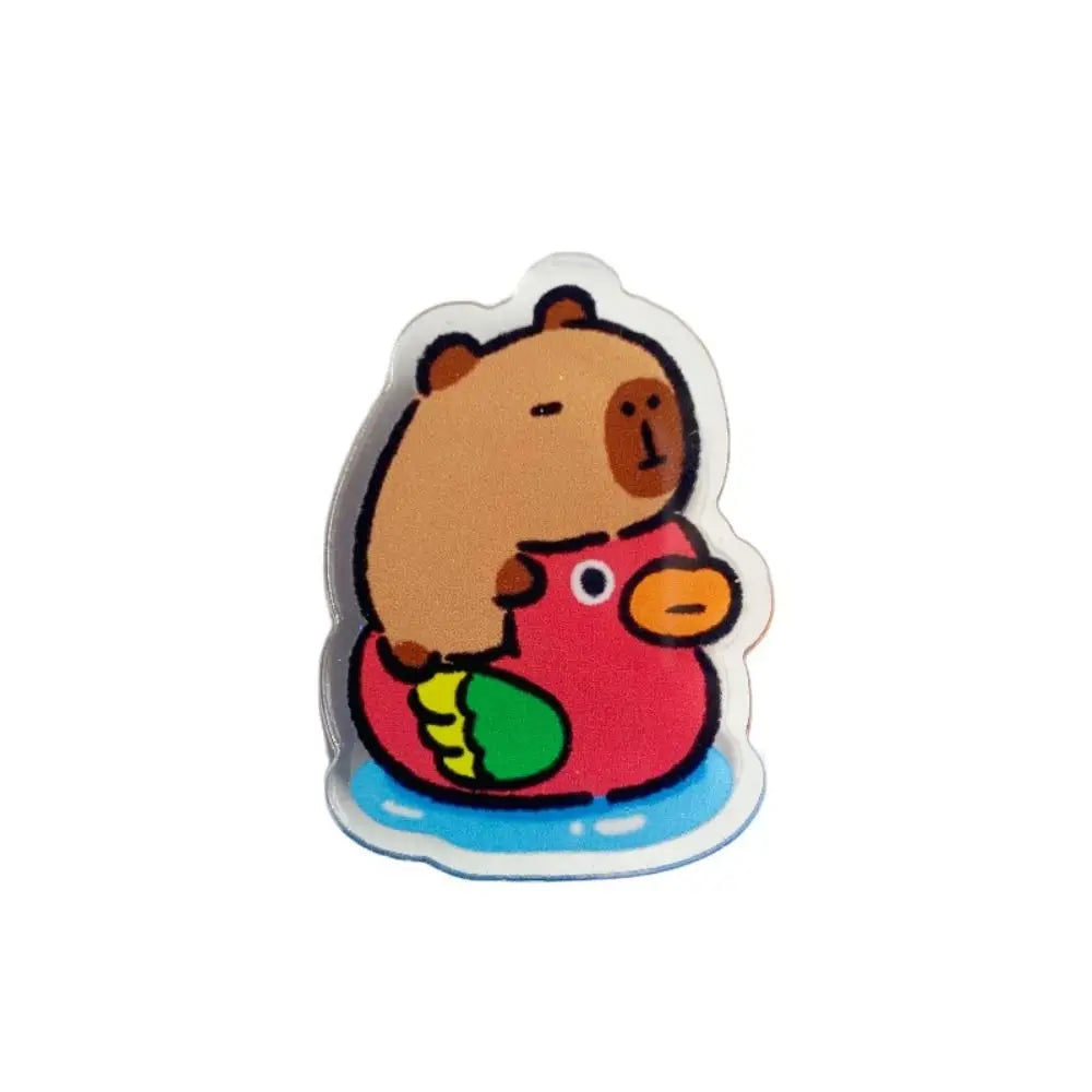 Capybara PP Clip Acrylic Clip Cartoon Cute Creative Note Clip High-value Test Paper Clip Gift Stationery