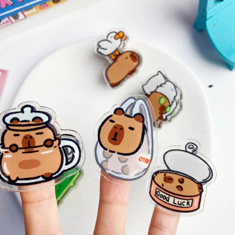 Capybara PP Clip Acrylic Clip Cartoon Cute Creative Note Clip High-value Test Paper Clip Gift Stationery